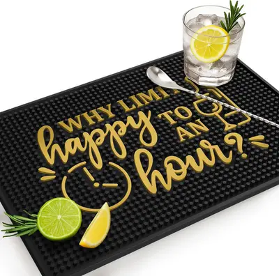 Knot & Style Why Limit Happy Hour Bar Mat