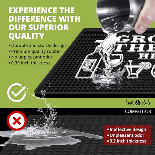 "Group Therapy" Bar Mat 18" x 12" Premium Non-Slip Rubber