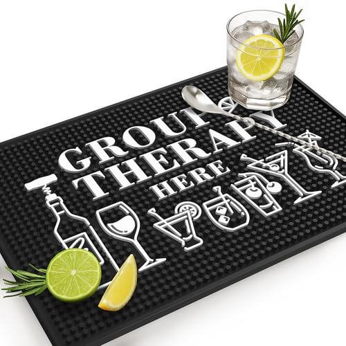 "Group Therapy" Bar Mat 18" x 12" Premium Non-Slip Rubber