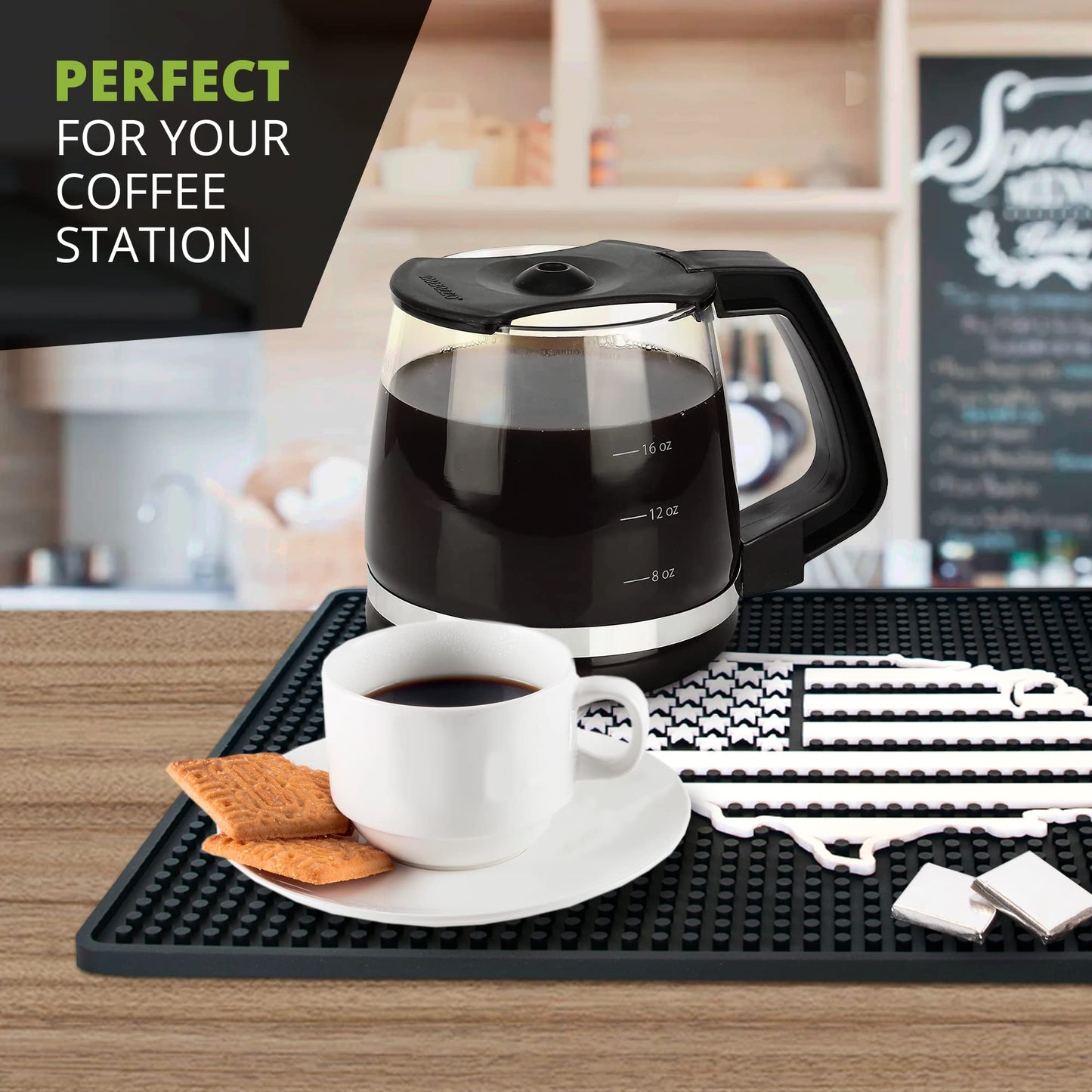 Premium American Flag Bar Mat — 18" x 12" Non-Slip Rubber